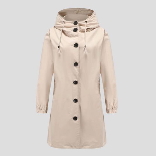 Wasserdichte Regenjacke mit Kapuze für Damen