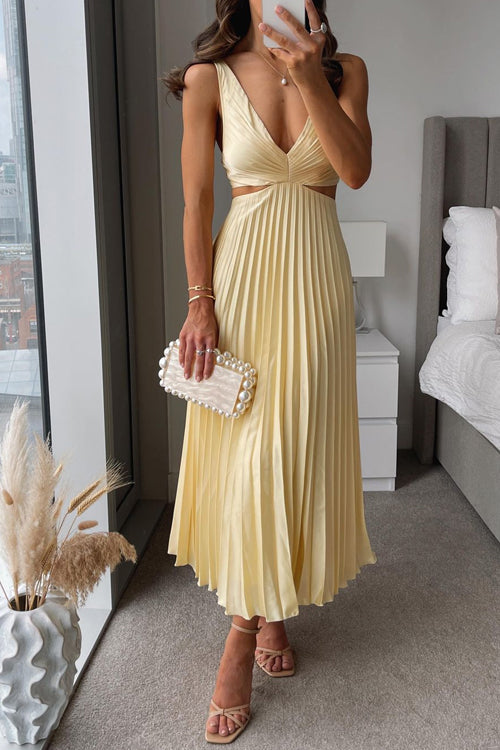 Plissiertes Maxikleid für Damen