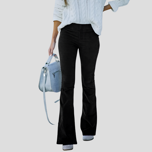 Vintage Cordhose mit hoher Taille für Damen