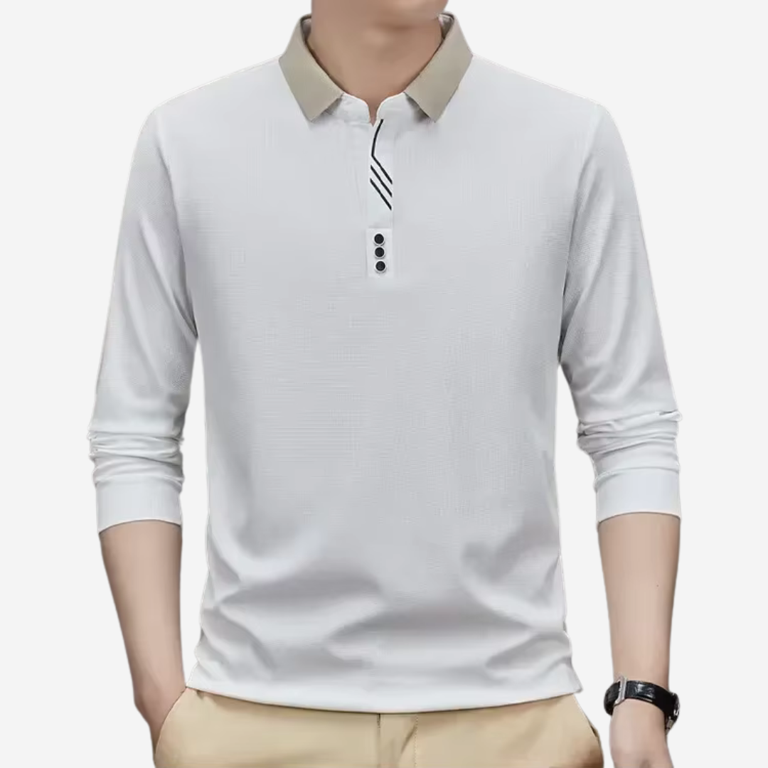 Lässiges Langarm-Polo für Herren