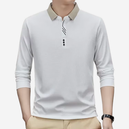 Lässiges Langarm-Polo für Herren