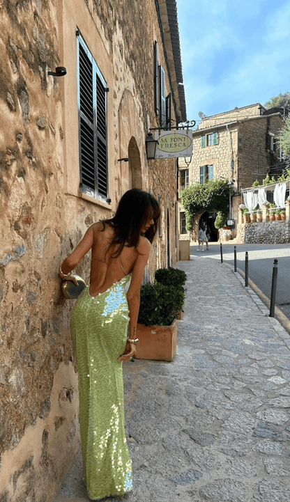 Glitzerndes Maxikleid für Damen