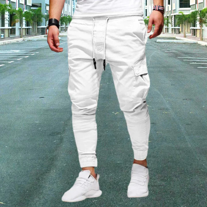 Casual Herren-Cargohose mit aufgesetzten Taschen