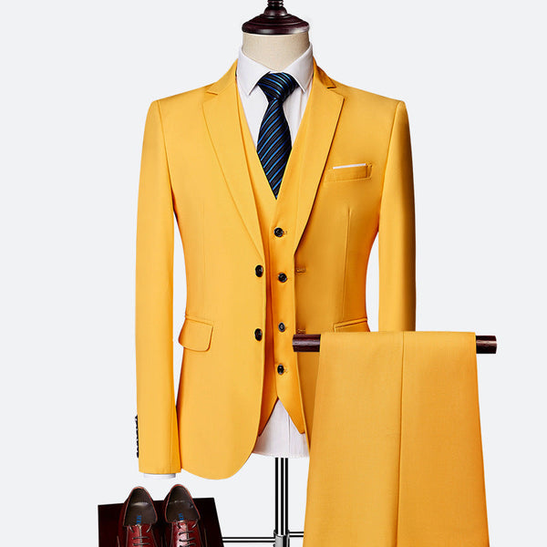 Luxuriöses 3-teiliges Slim Fit Herrenanzug mit Eleganter Passform