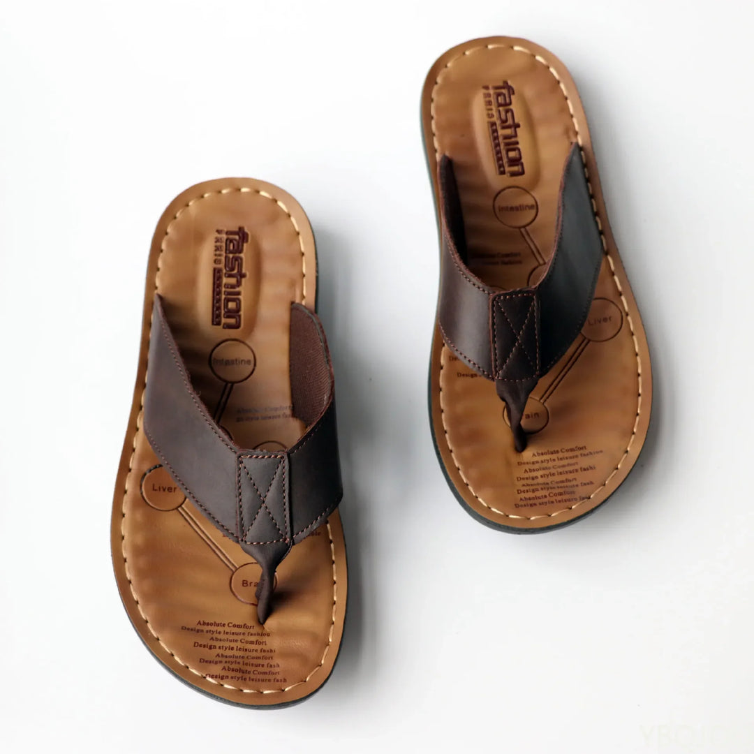 Herren Sommer Hausschuhe aus Leder