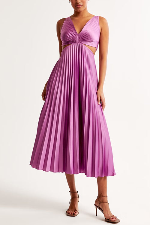 Plissiertes Maxikleid für Damen