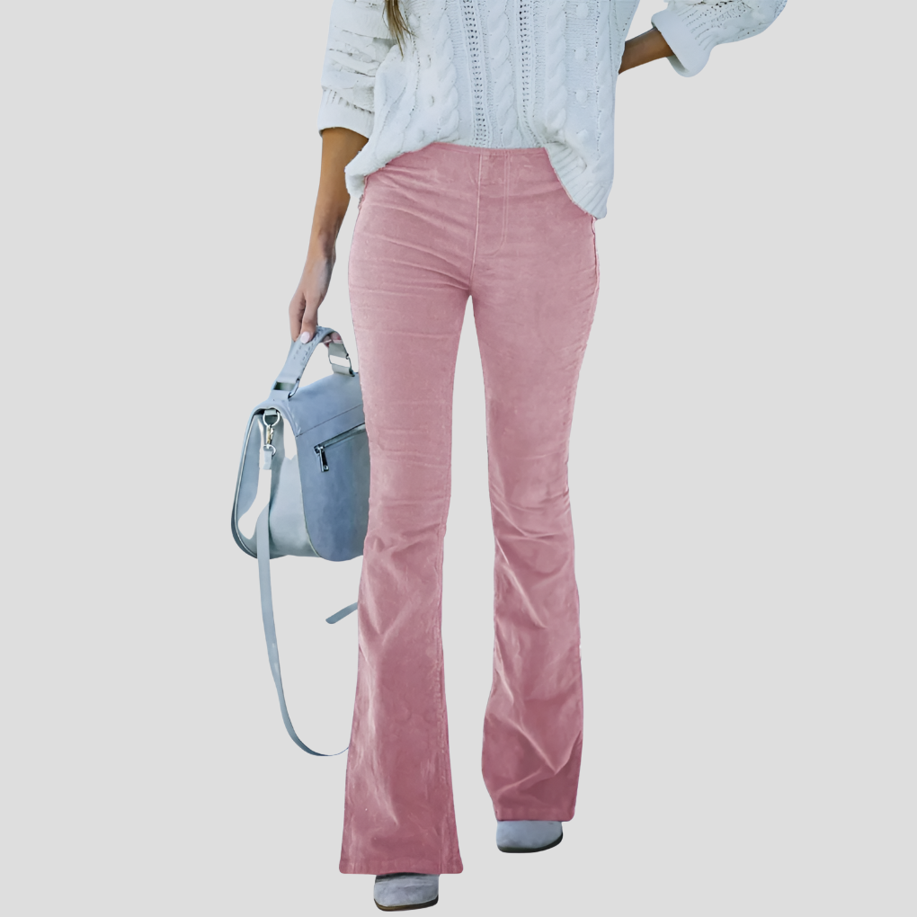 Vintage Cordhose mit hoher Taille für Damen
