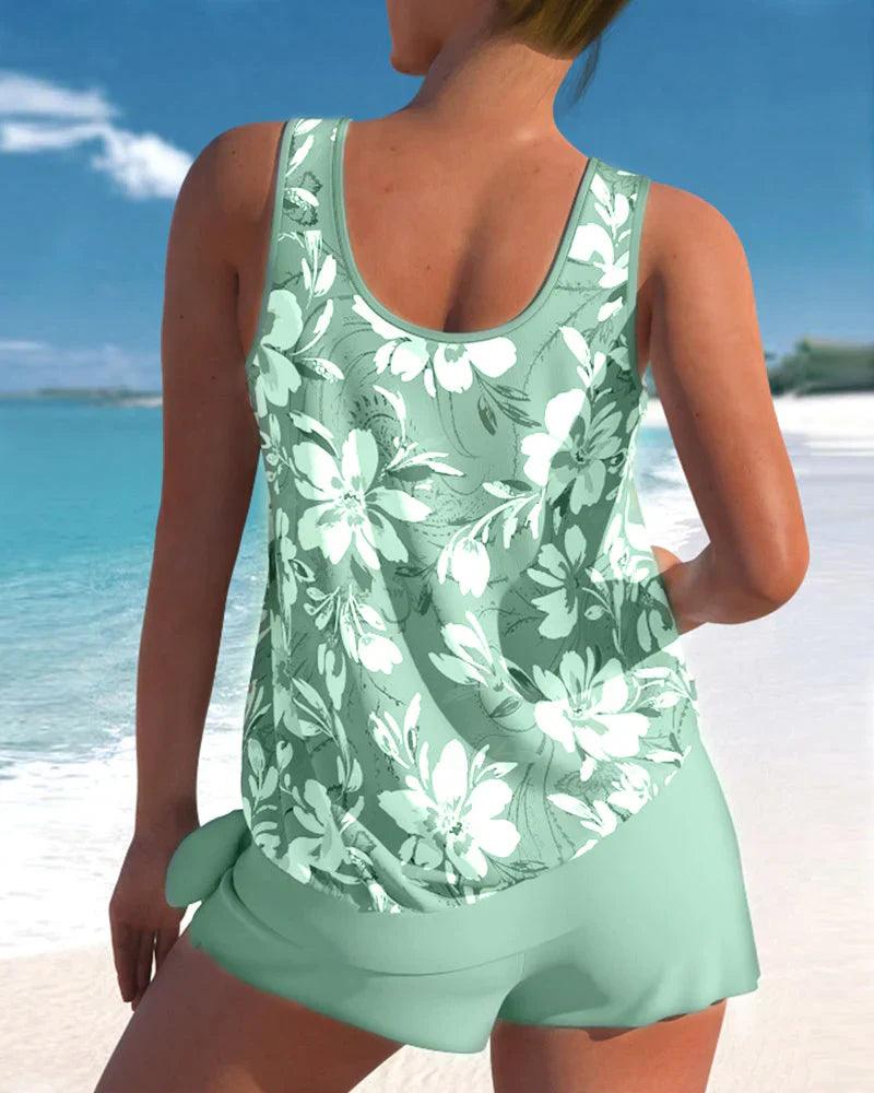 Tankini-Badeanzug für Damen, zweiteilig