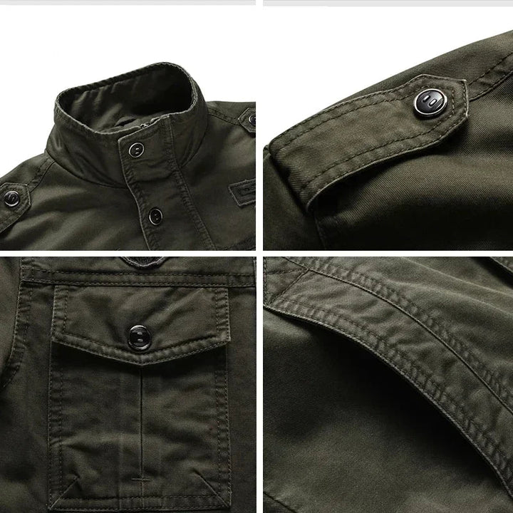 Herren-Militärjacke für die Übergangszeit – Robuster Stil und Alltagstauglichkeit