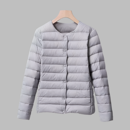 Kragenloser, tragbarer Puffer für Frühling und Winter