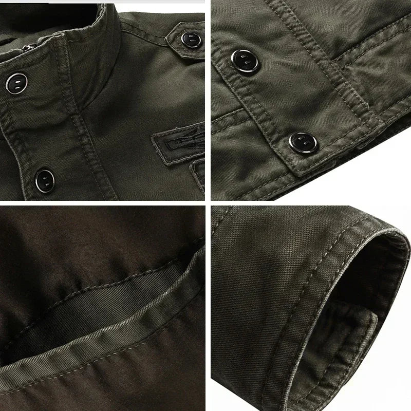 Herren-Militärjacke für die Übergangszeit – Robuster Stil und Alltagstauglichkeit