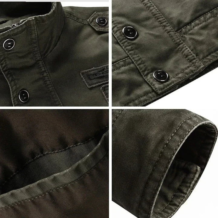 Herren-Militärjacke für die Übergangszeit – Robuster Stil und Alltagstauglichkeit