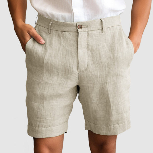 Lässige Baumwoll-Leinen-Shorts für Herren