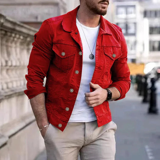Klassische Herren-Jeansjacke