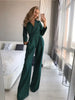 V-Ausschnitt-Jumpsuit mit weitem Bein für Damen