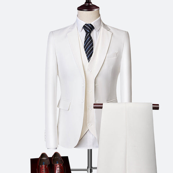 Luxuriöses 3-teiliges Slim Fit Herrenanzug mit Eleganter Passform