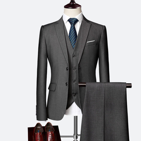 Luxuriöses 3-teiliges Slim Fit Herrenanzug mit Eleganter Passform