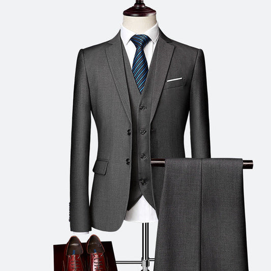 Luxuriöses 3-teiliges Slim Fit Herrenanzug mit Eleganter Passform