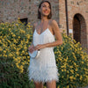 Minikleid mit Federn für Damen
