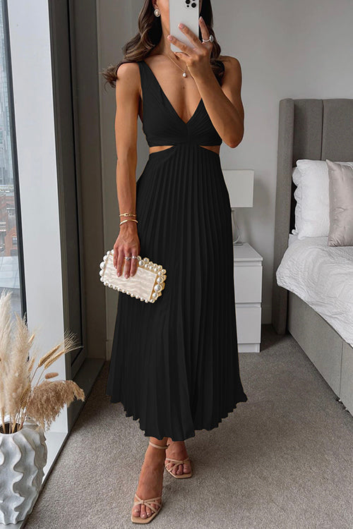 Plissiertes Maxikleid für Damen