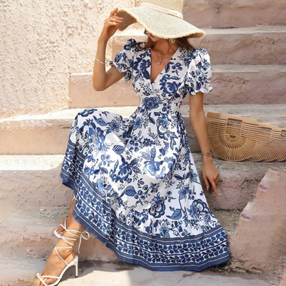 Elegantes Blumenkleid