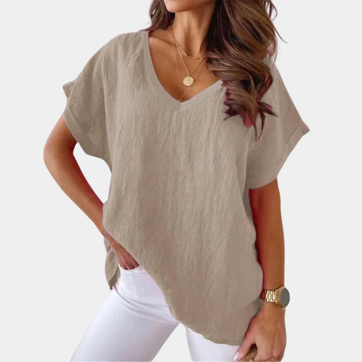 Stilvolles Damen-T-Shirt mit klassischem Rundhalsausschnitt