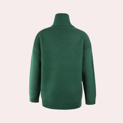 Luxuriöser Rollkragenpullover aus Strick für Damen
