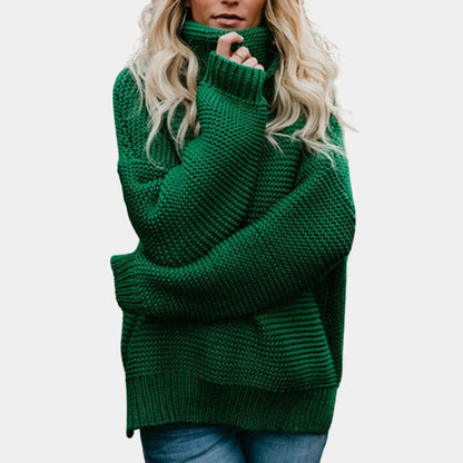 Luxuriöser Rollkragenpullover aus Strick für Damen