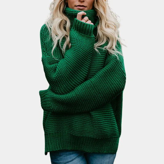Luxuriöser Rollkragenpullover aus Strick für Damen