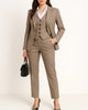 3-teiliges Büro-Blazer-Anzug-Set für Damen