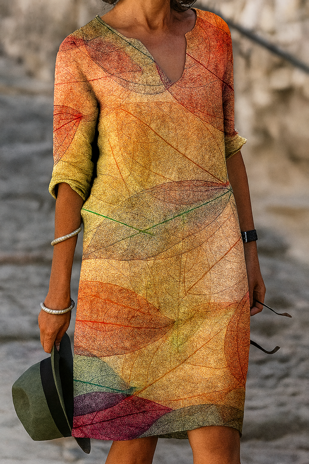 Müheloses und bequemes Boho-Kleid mit Blumenmuster und Rüschen