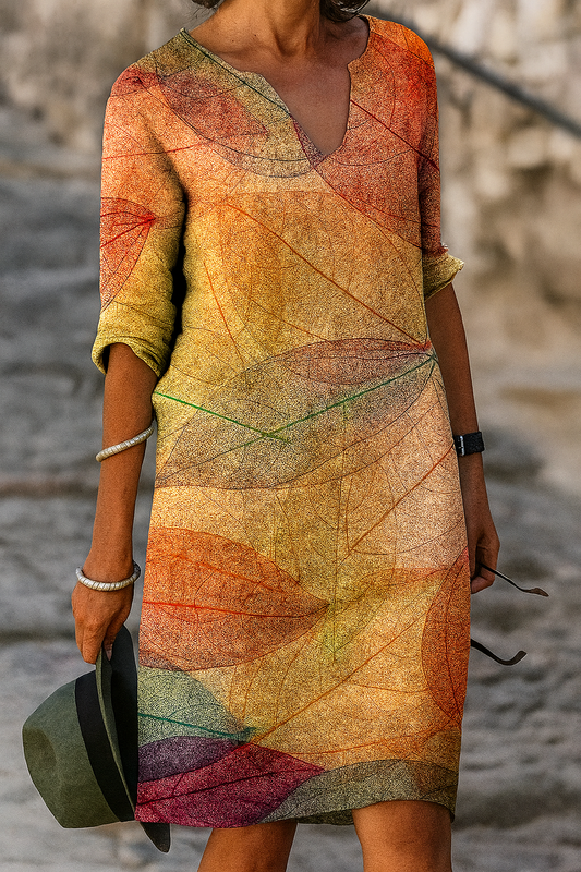 Müheloses und bequemes Boho-Kleid mit Blumenmuster und Rüschen