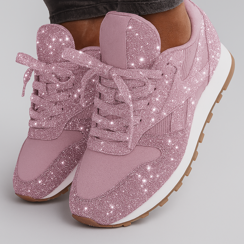 Glitzernde Chunky-Sneakers für Damen