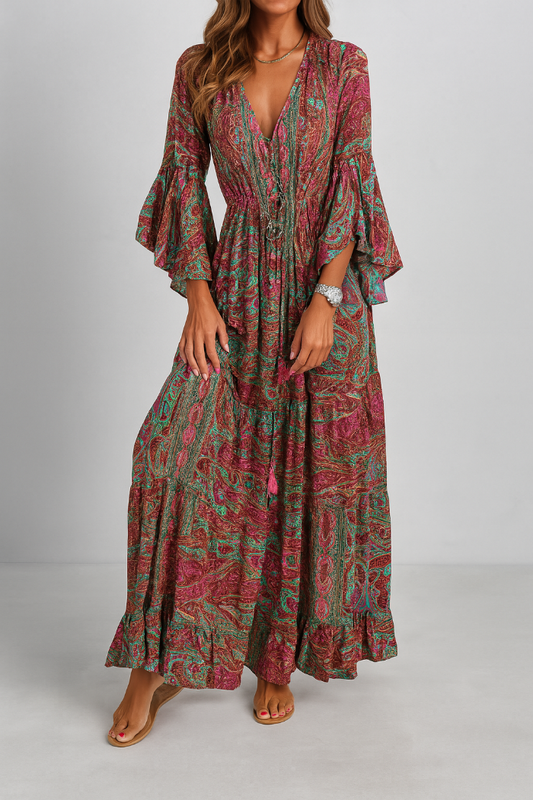 Bohemian Maxikleid für Damen