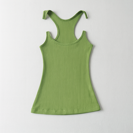 Geripptes Tanktop mit unsichtbaren Trägern für Damen