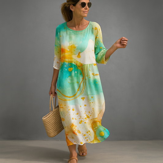 Elegantes Sommerkleid mit Blumenmuster für Damen