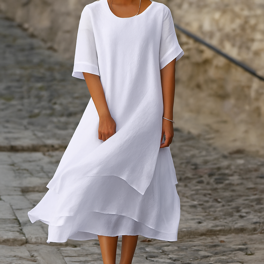 Schickes Block-Slit-Kleid – mühelose moderne Eleganz