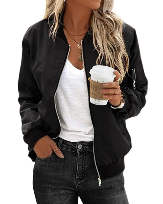 Klassische Damen-Bomberjacke