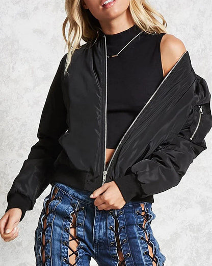 Damen klassische Bomberjacke