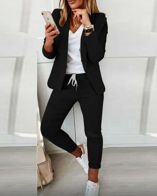 Stilvolles Blazer- und Hosen-Set für Damen