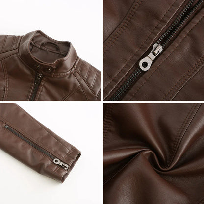 Stylische Damenjacke aus Kunstleder im klassischen Biker-Design