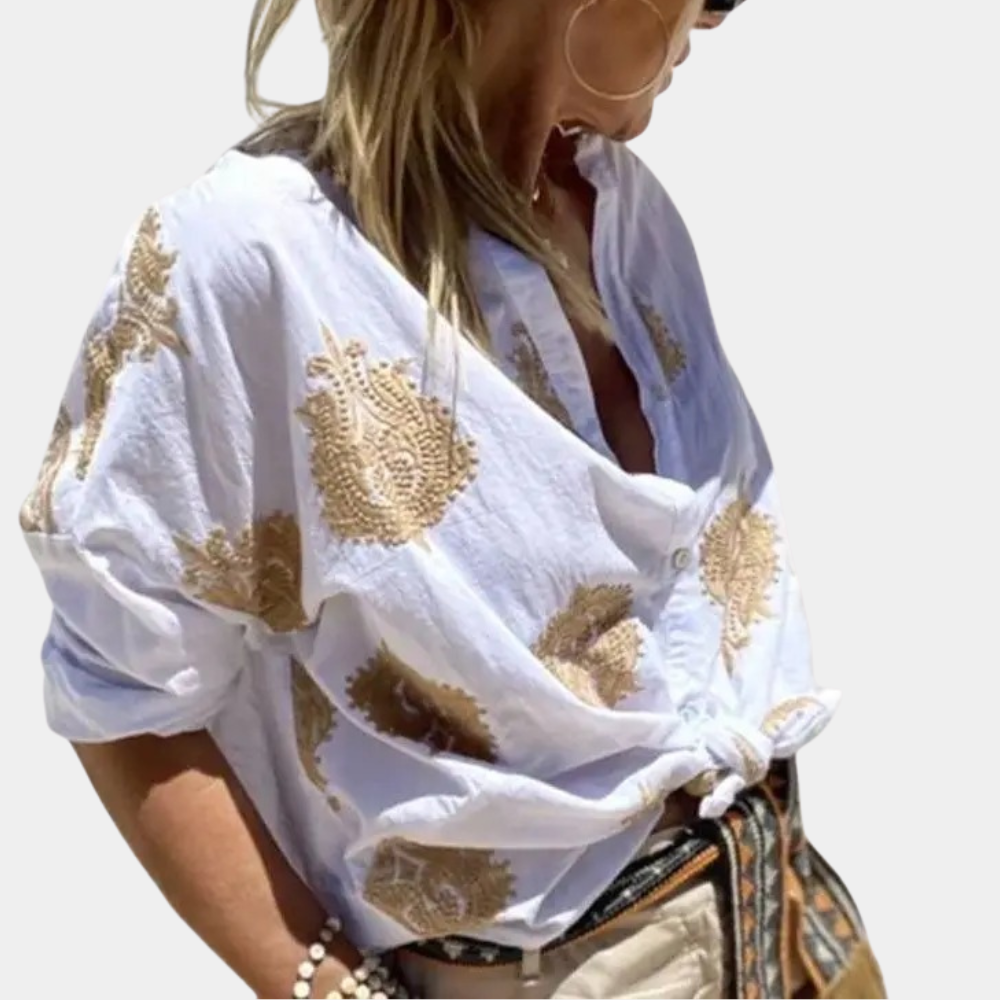 Stilvolle Damen Bluse mit langen Ärmeln