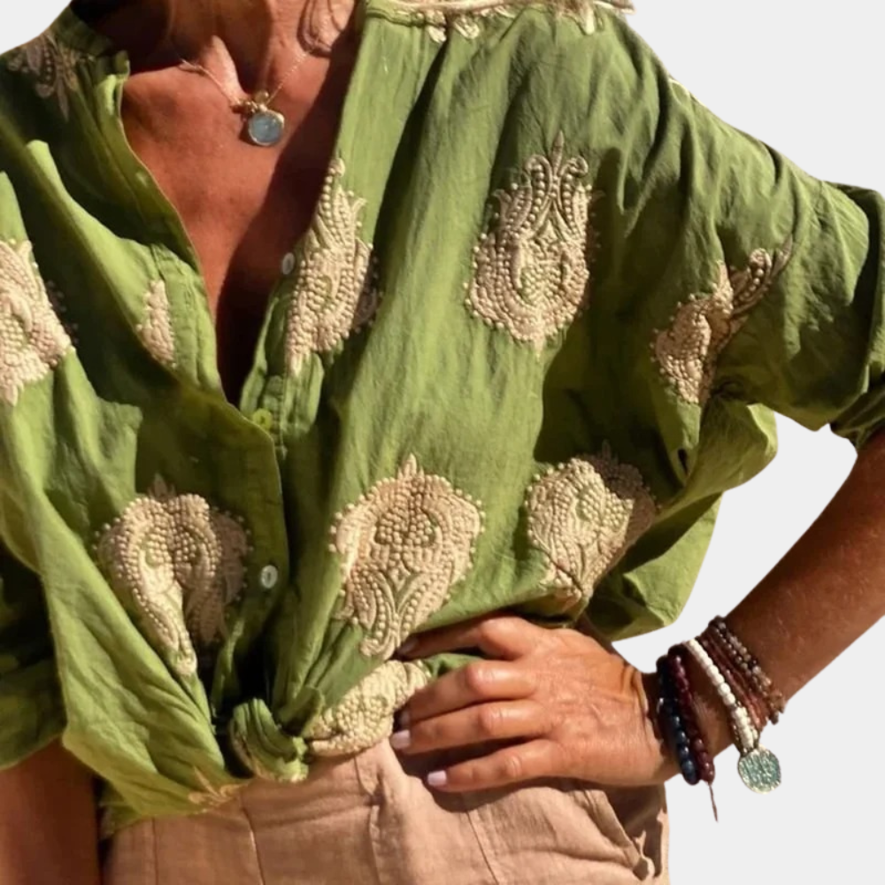 Stilvolle Damen Bluse mit langen Ärmeln