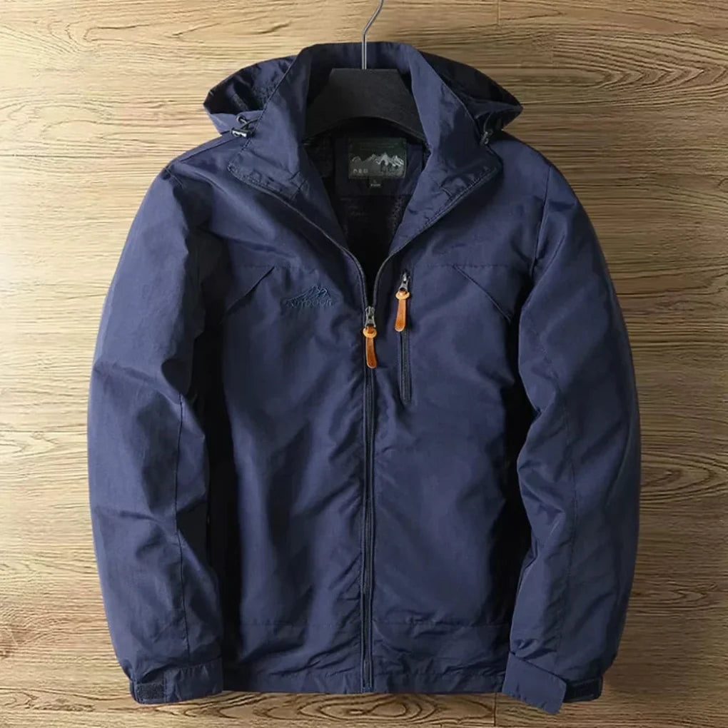 Wasserdichte, atmungsaktive Outdoorjacke mit Kapuze für Herren
