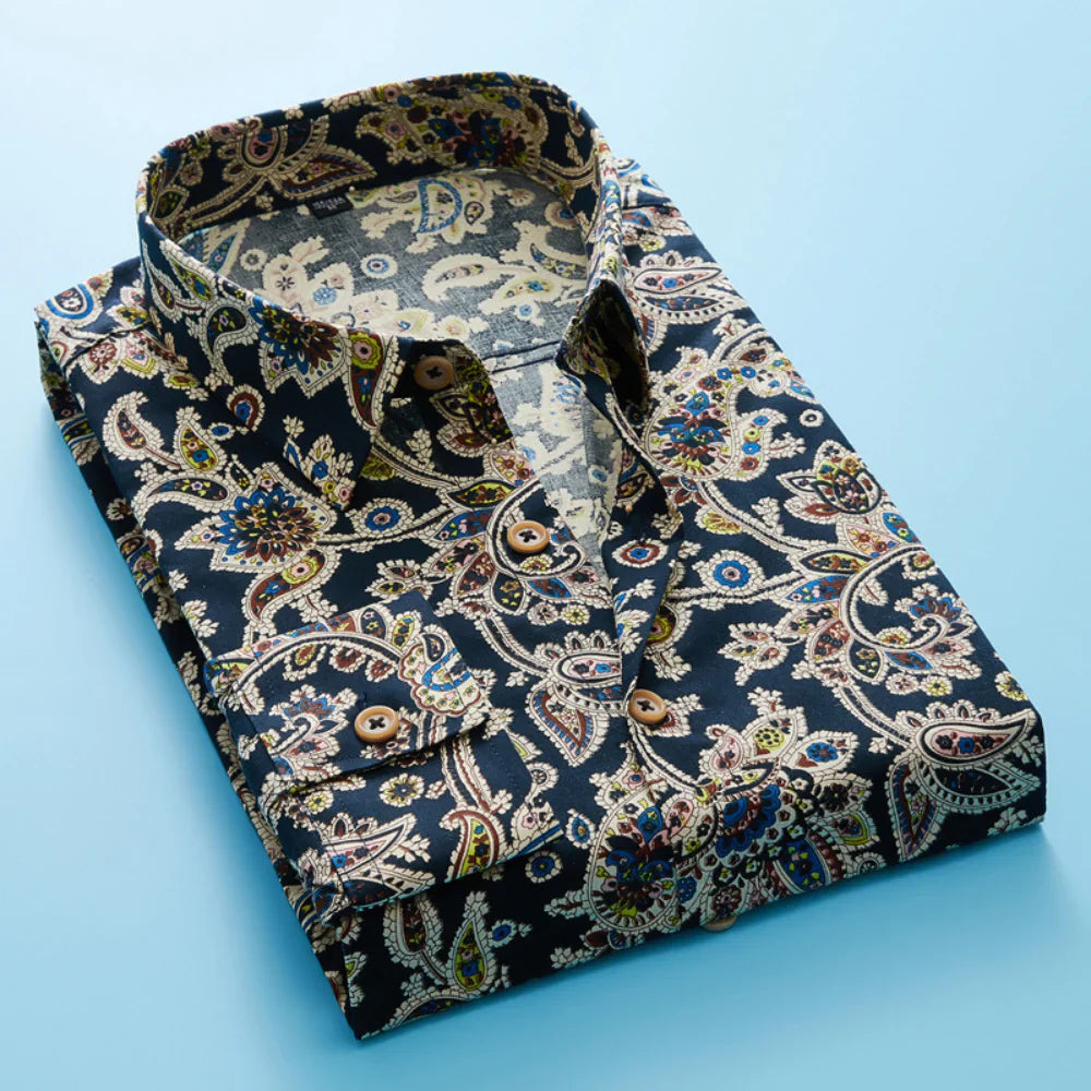 Trendiges Herren Hemd mit Blumenmuster