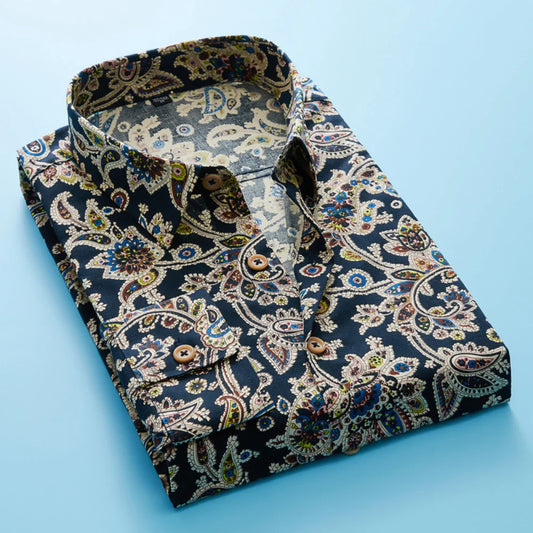 Trendiges Herren Hemd mit Blumenmuster