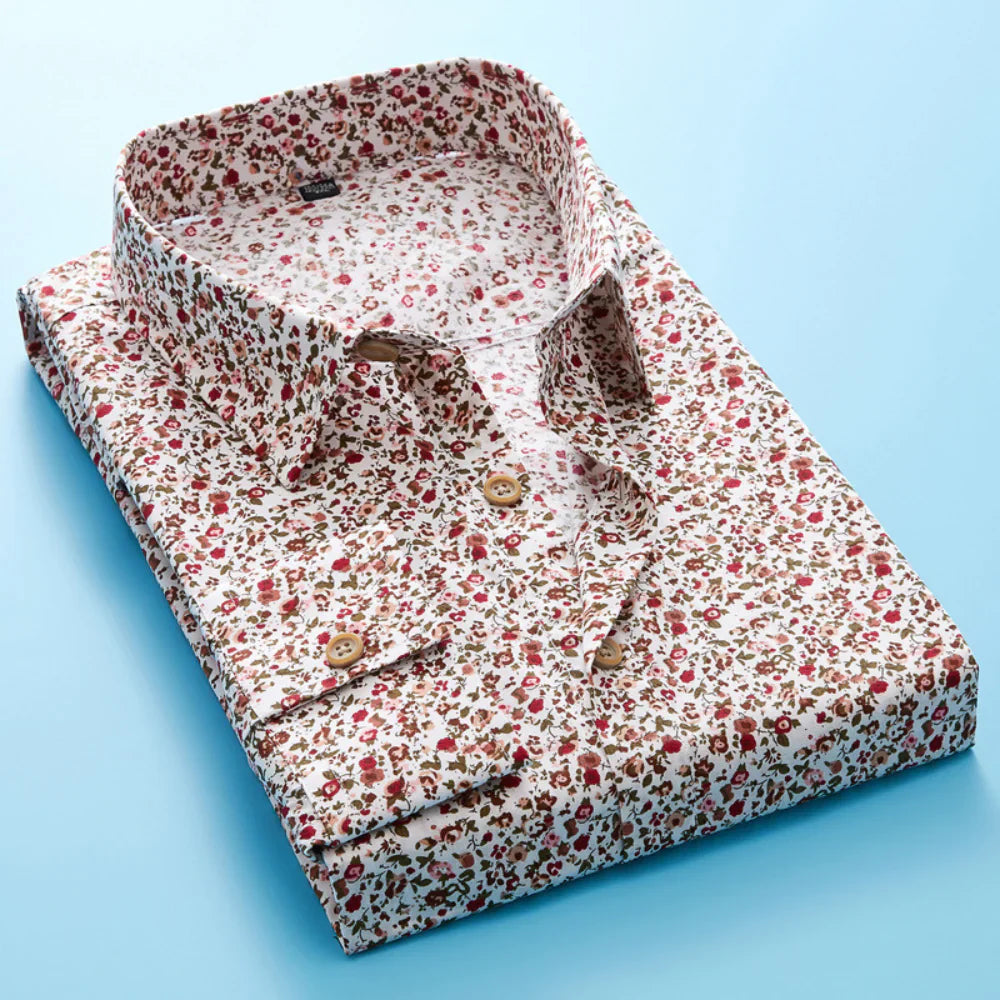 Trendiges Herren Hemd mit Blumenmuster