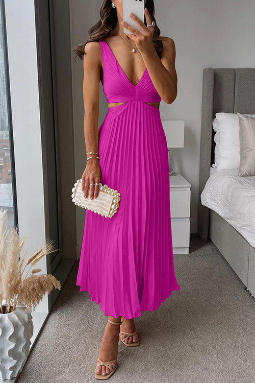 Plissiertes Maxikleid für Damen