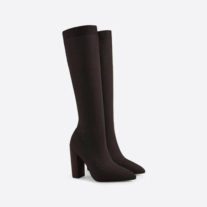 Kniehohe Stretchstiefel für Damen Mühelose Eleganz mit alltäglichem Komfort