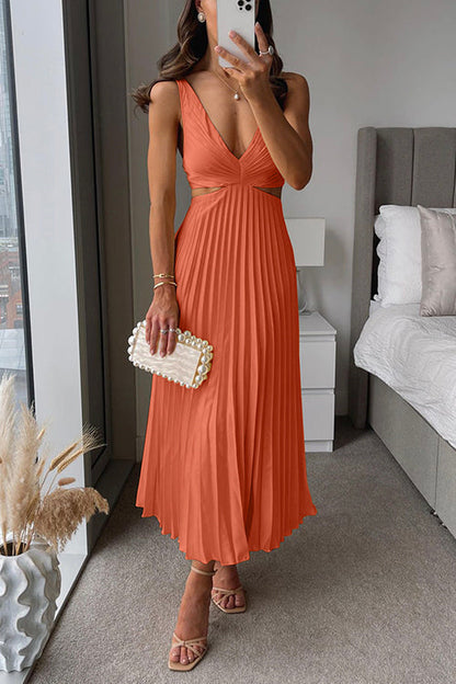 Plissiertes Maxikleid für Damen